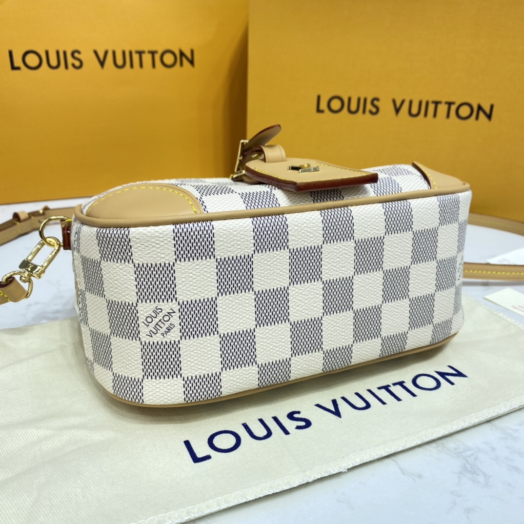 Louis Vuitton MINI DEAUVILLE Tote Handbag Damier Azur N50048 